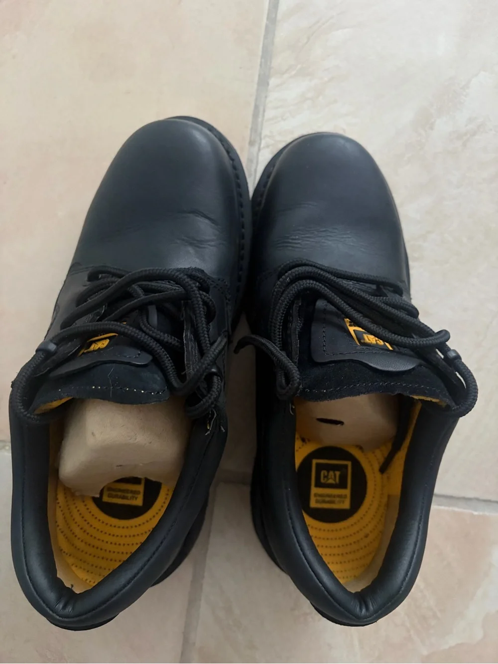 Ecco Black Leather Work Oxford Shoes for Men